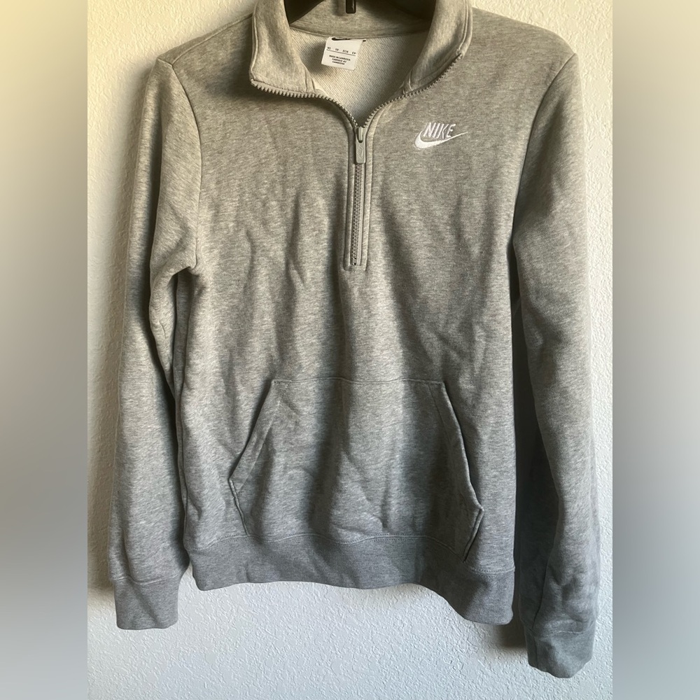 Nike Zip-Up Sweater in Gray